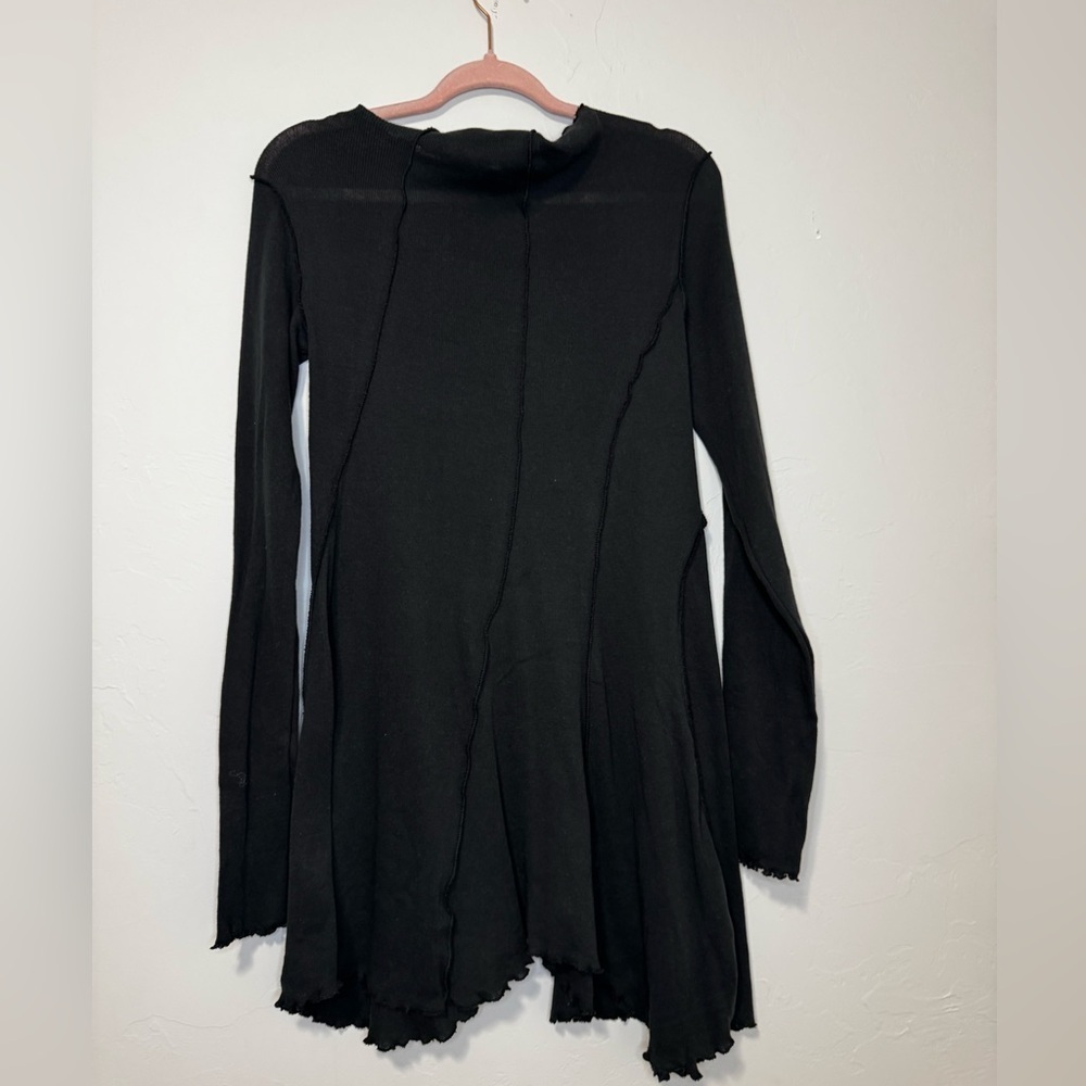 Free People We the Free boho cotton dress long sleeved flowy black size small - Picture 2 of 5